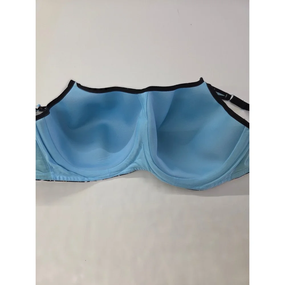 Panache Sport 5021B Underwire Sports Bra 38G Black Paint Splatter High Impact